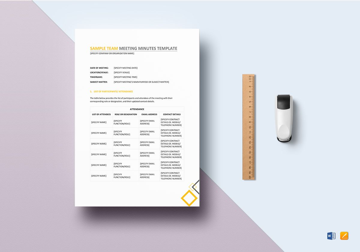 Team Meeting Minutes Template with regard to dimensions 1200 X 840