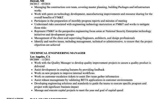 Technical Engineering Manager Resume Samples Velvet Jobs with proportions 860 X 1240