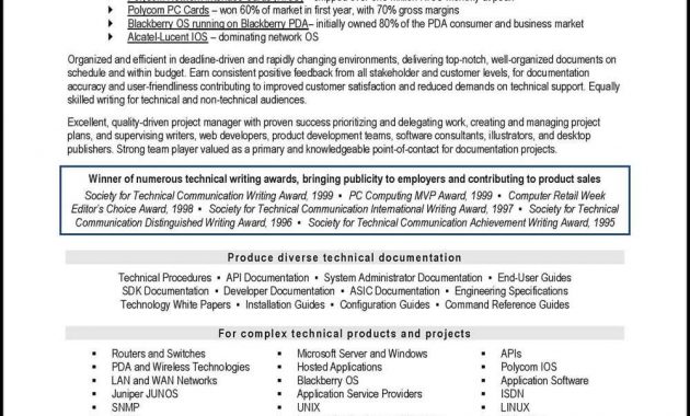 Technical Writer Resume Example Technical Writer Job regarding dimensions 1000 X 1291