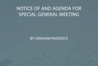 Template Notice Of And Agenda For Special General Meeting intended for sizing 2480 X 3508