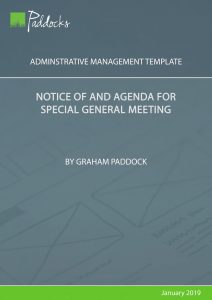 Template Notice Of And Agenda For Special General Meeting intended for sizing 2480 X 3508