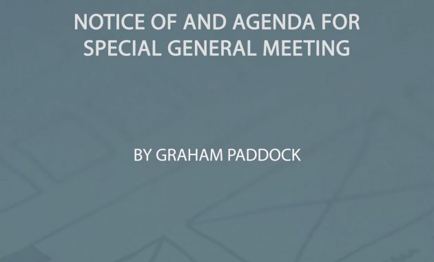 Template Notice Of And Agenda For Special General Meeting intended for sizing 2480 X 3508