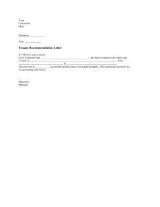 Tenant Recommendation Letter A Tenant Recommendation regarding sizing 1275 X 1650