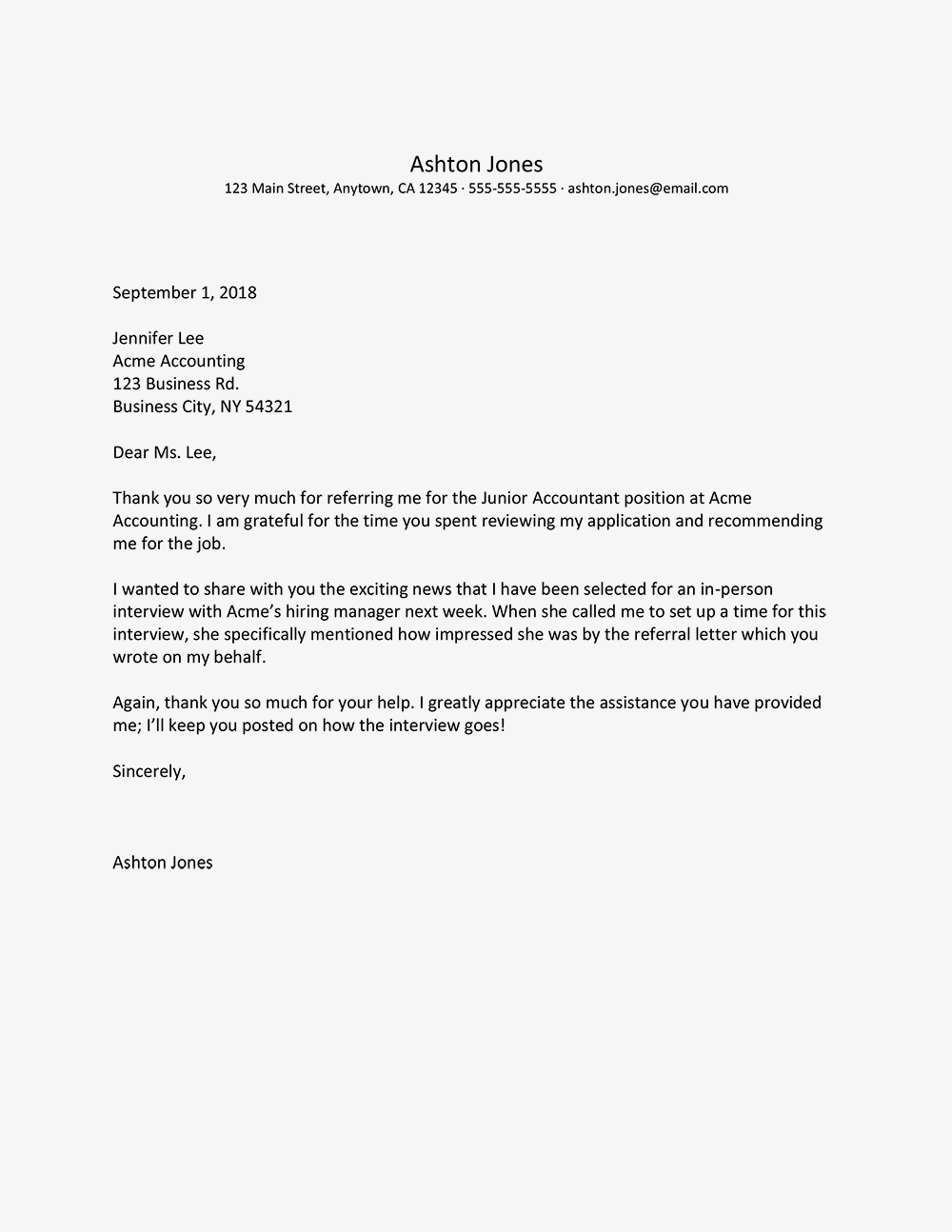 Thank You Letter Recommendation Letter Enom with measurements 1000 X 1294