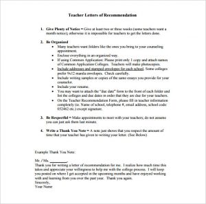 Thank You Letter To Teacher For Letter Of Recommendation in dimensions 585 X 580