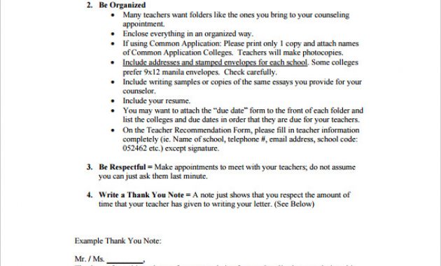 Thank You Letter To Teacher For Letter Of Recommendation in dimensions 585 X 580