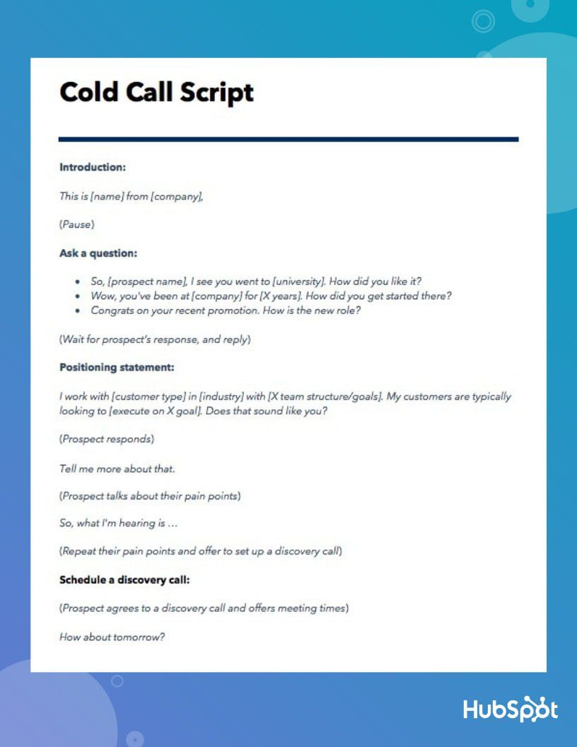 The Best Cold Call Script Ever Template Cold Calling pertaining to dimensions 816 X 1056