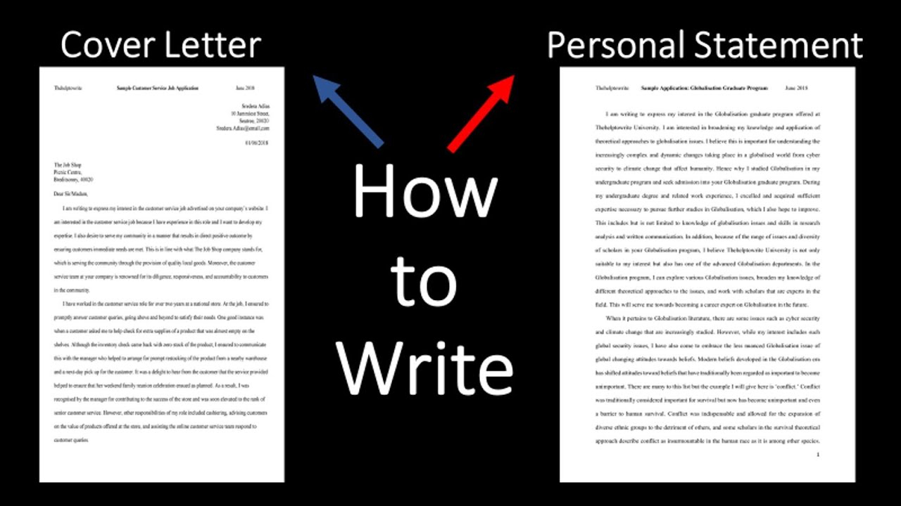 The Differences Between A Personal Statement A Cover with dimensions 1280 X 720