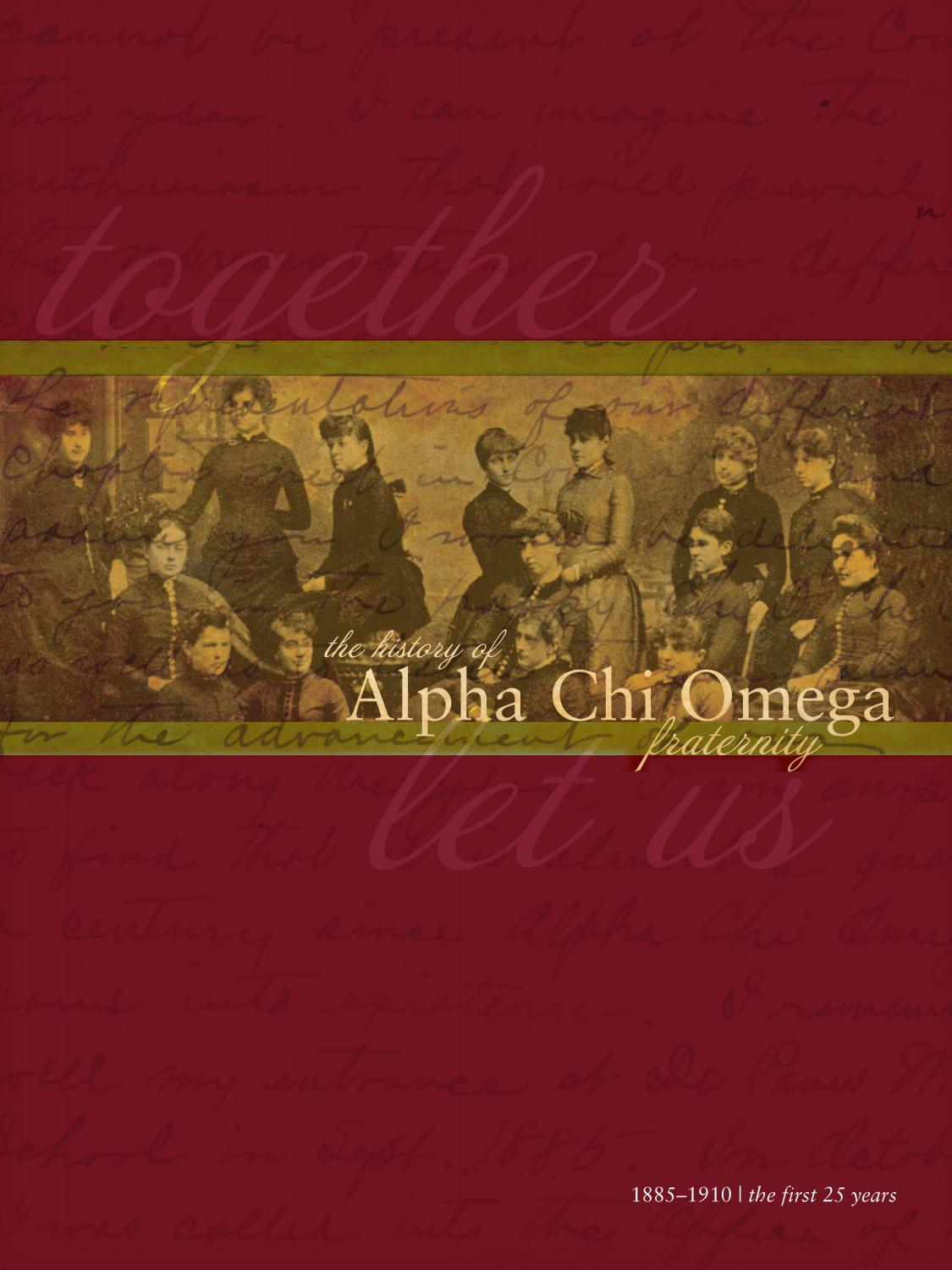 The History Of Alpha Chi Omega Fraternity The First 25 for sizing 1125 X 1500