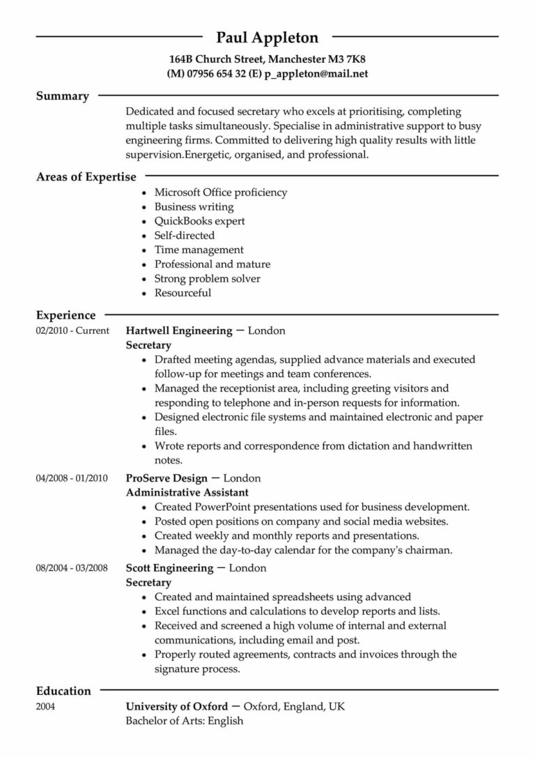The Importance Of An Effective Personal Profile Cv Myperfectcv intended for proportions 768 X 1086