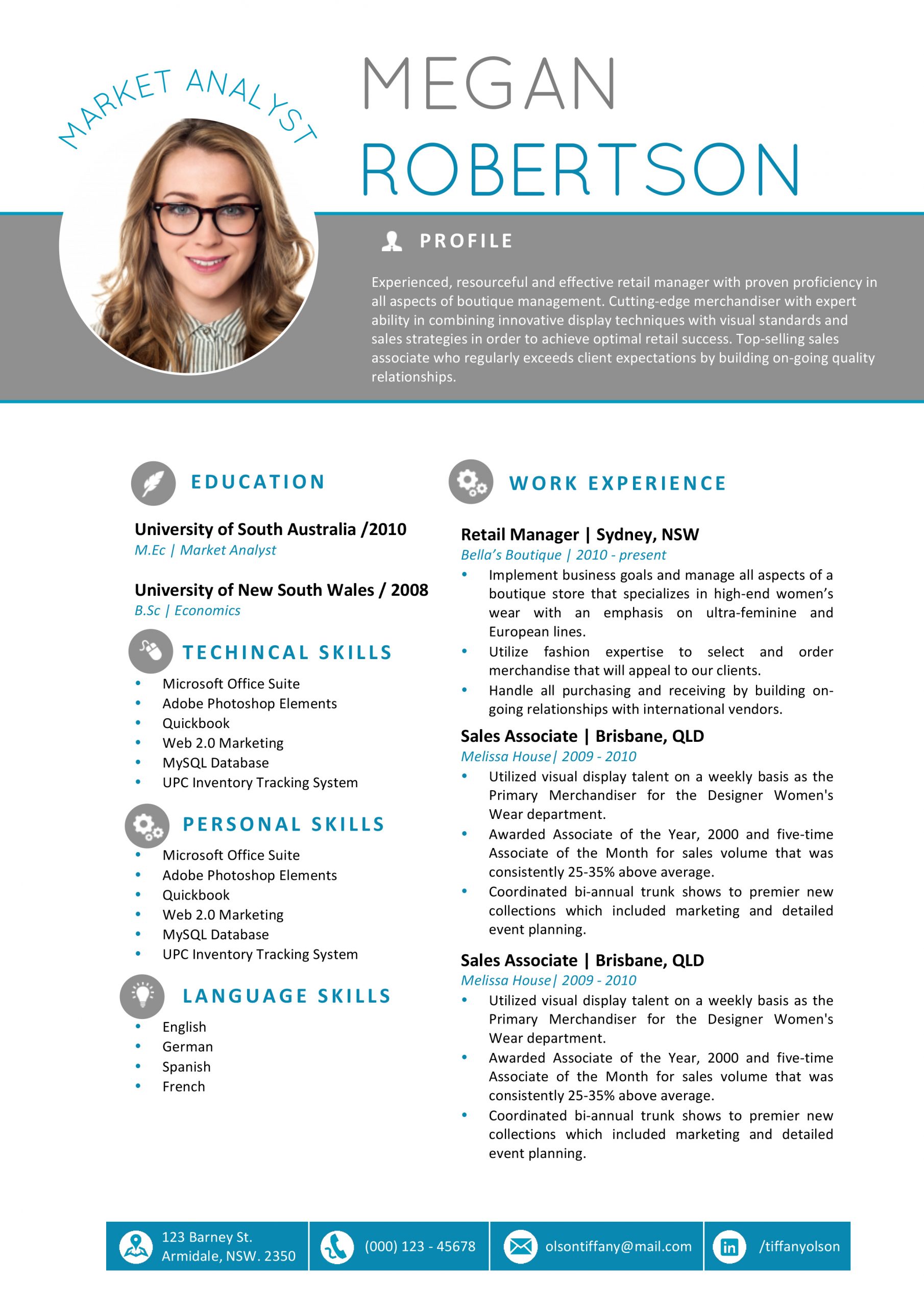 The Megan Resume inside proportions 2480 X 3508