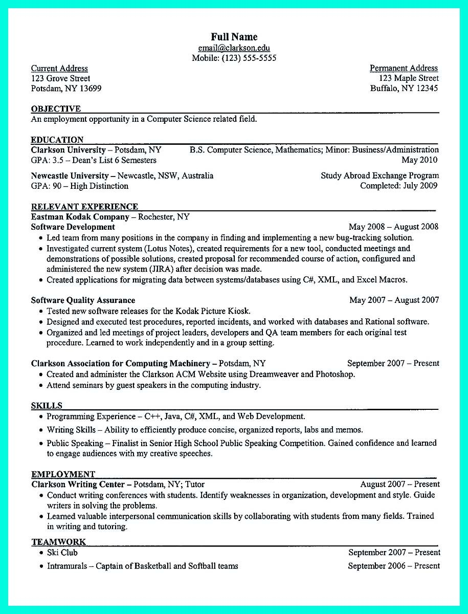 The Perfect College Resume Template To Get A Job inside proportions 915 X 1200