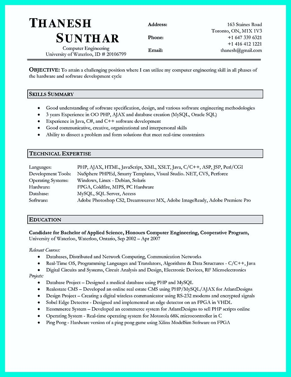 The Perfect Computer Engineering Resume Sample To Get Job regarding size 927 X 1200