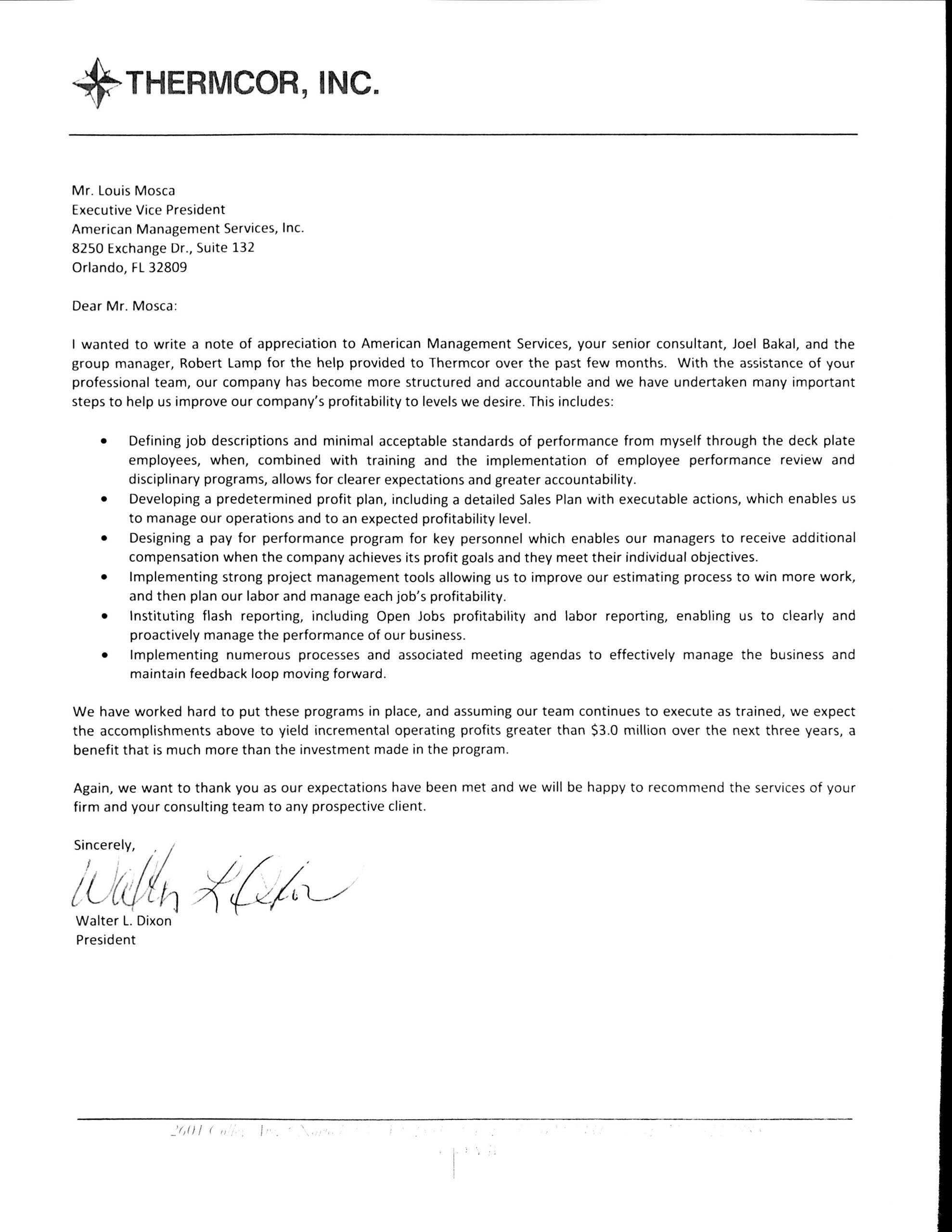 Thermcor Reference Letter American Management Services Inc for dimensions 2948 X 3815