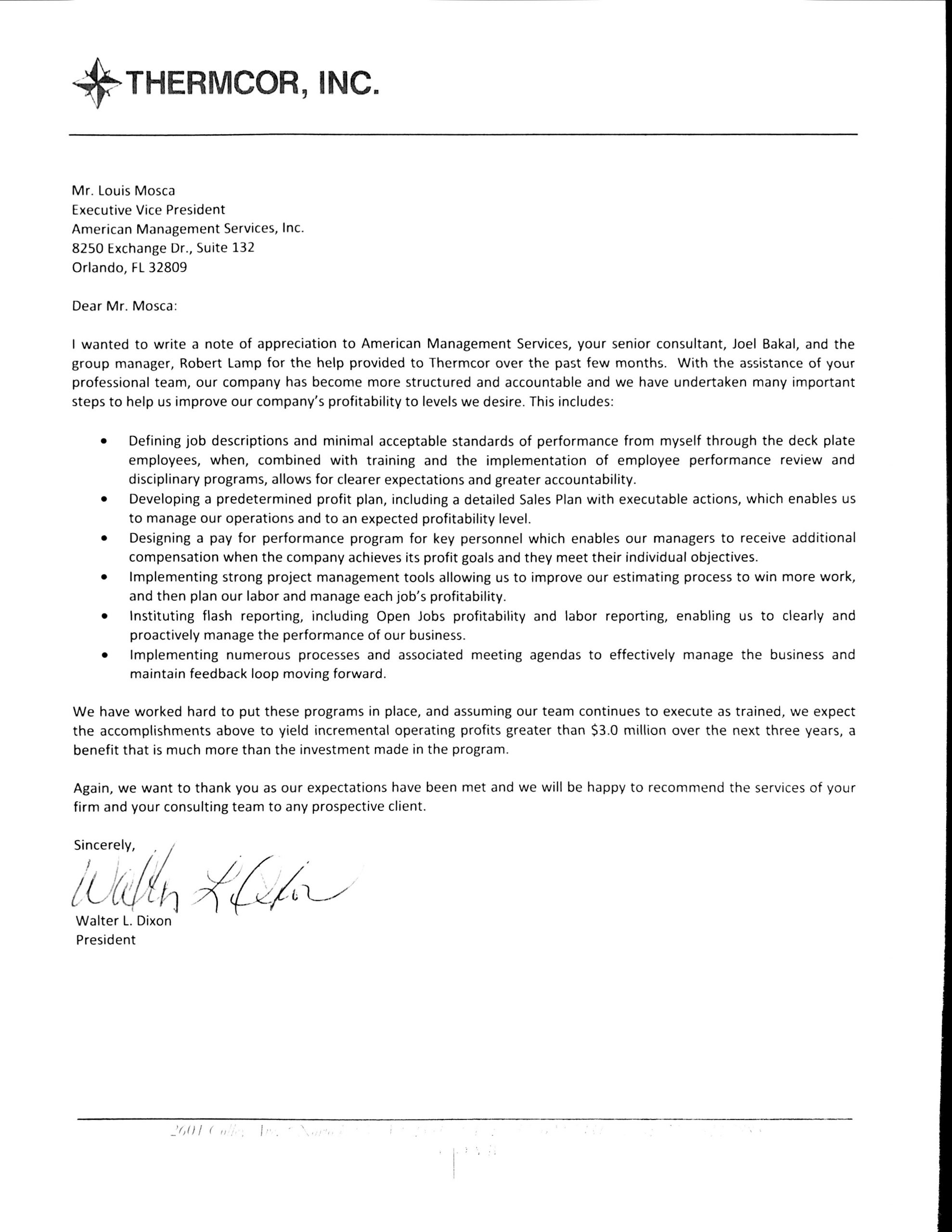 Thermcor Reference Letter American Management Services Inc in measurements 2948 X 3815