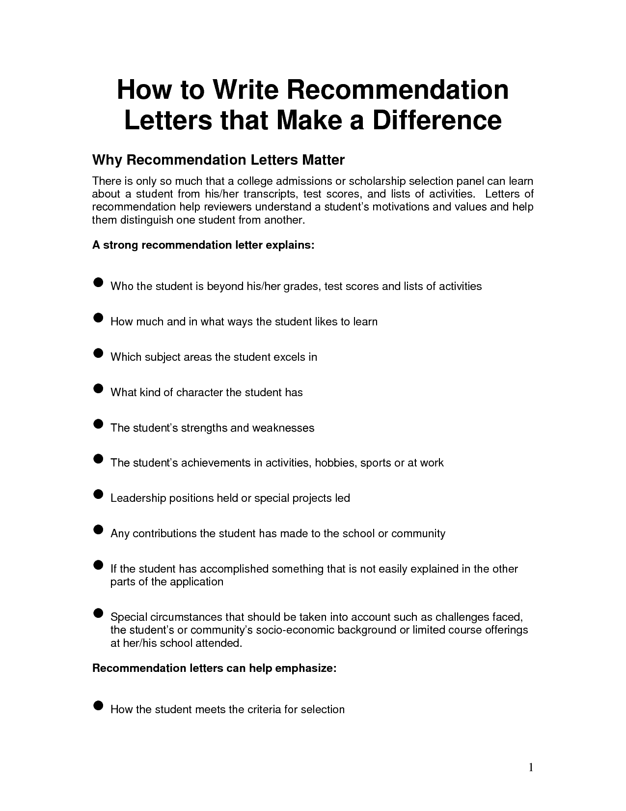 Things To Put In A Letter Of Recommendation Enom regarding size 1275 X 1650