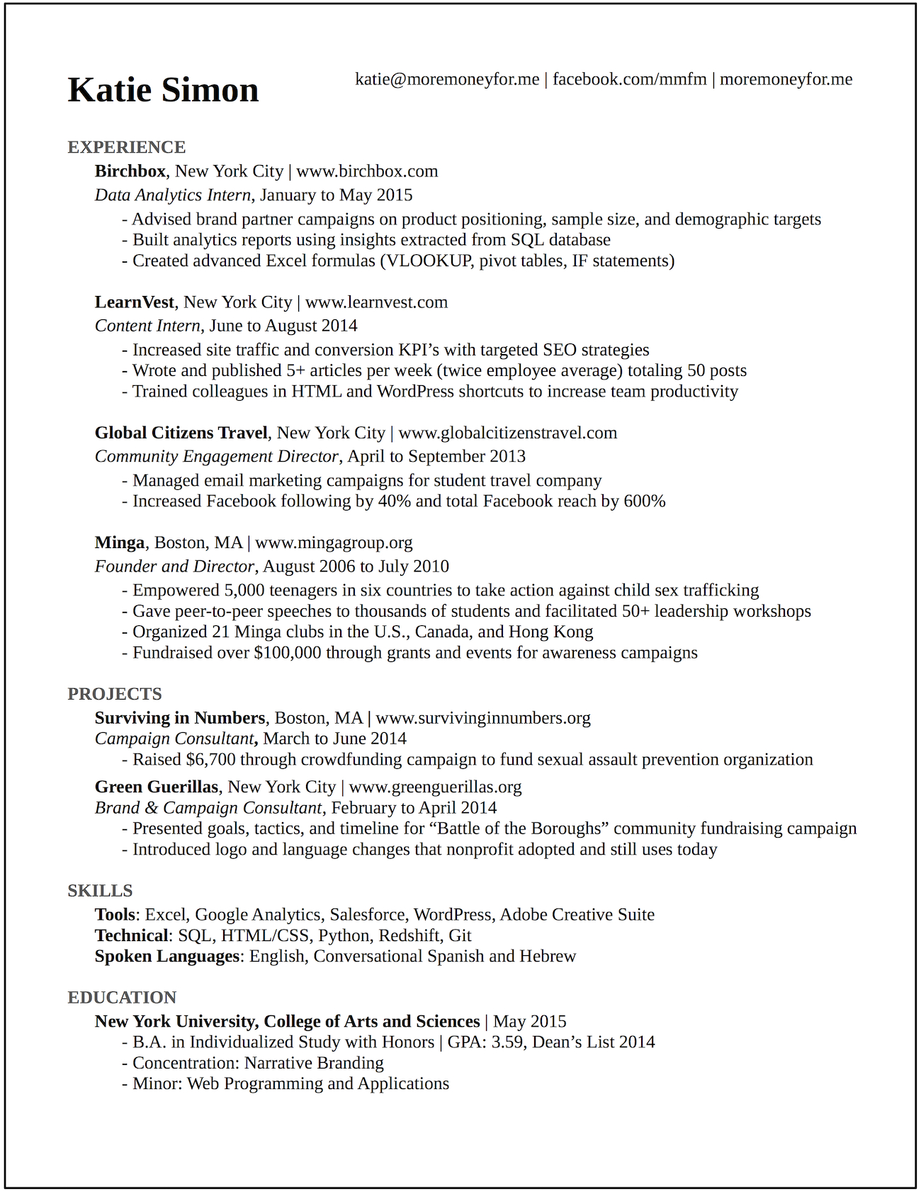 This Cv Landed Me Interviews At Google And More Than 20 Top with proportions 1300 X 1682