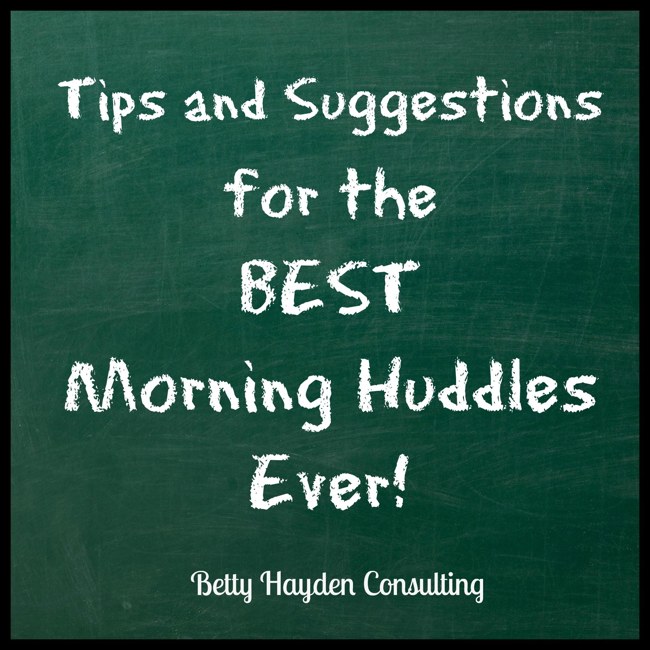 Tips And Suggestions For The Best Morning Huddle Ever intended for size 2068 X 2068