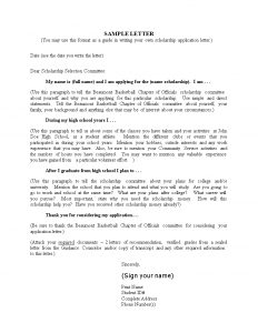 Tlcharger Gratuit College Scholarship Application Letter inside sizing 816 X 1056