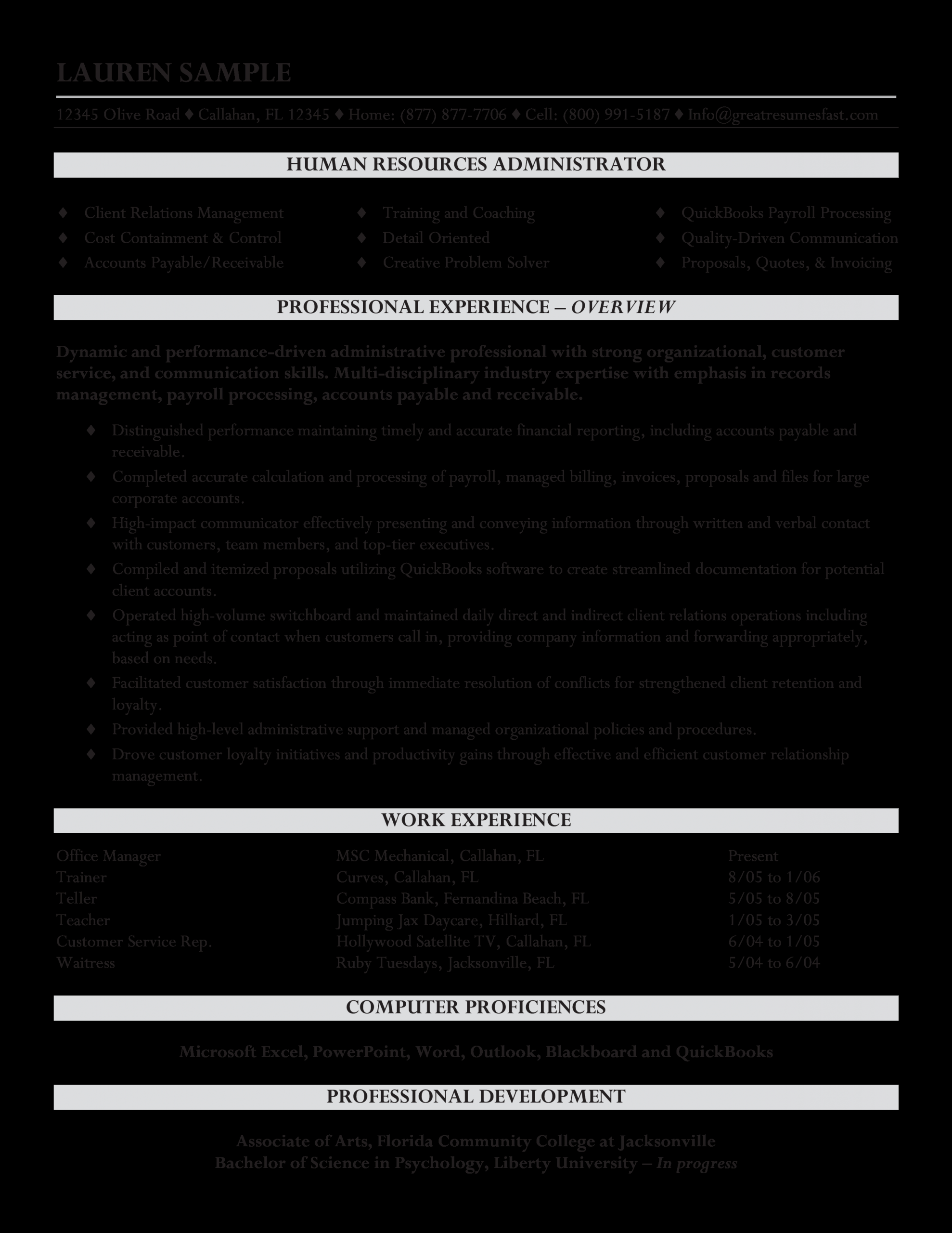 Tlcharger Gratuit Entry Level Hr Resume in measurements 2550 X 3300