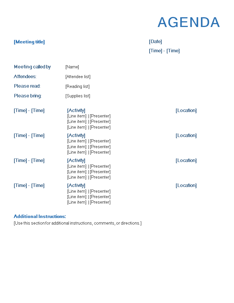 Tlcharger Gratuit Formal Meeting Agenda Template throughout dimensions 815 X 1055