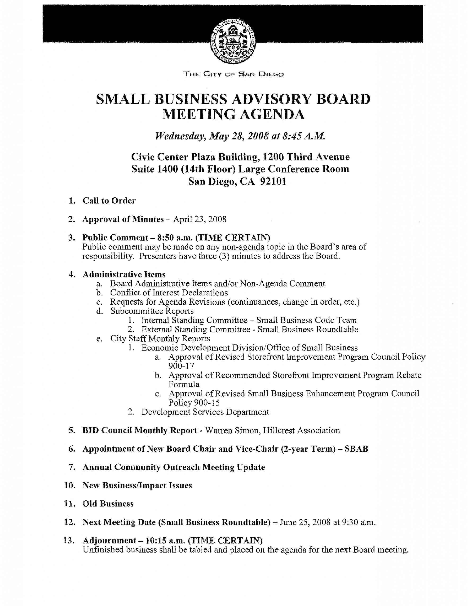 Tlcharger Gratuit Small Business Advisory Board Meeting Agenda in size 2550 X 3300
