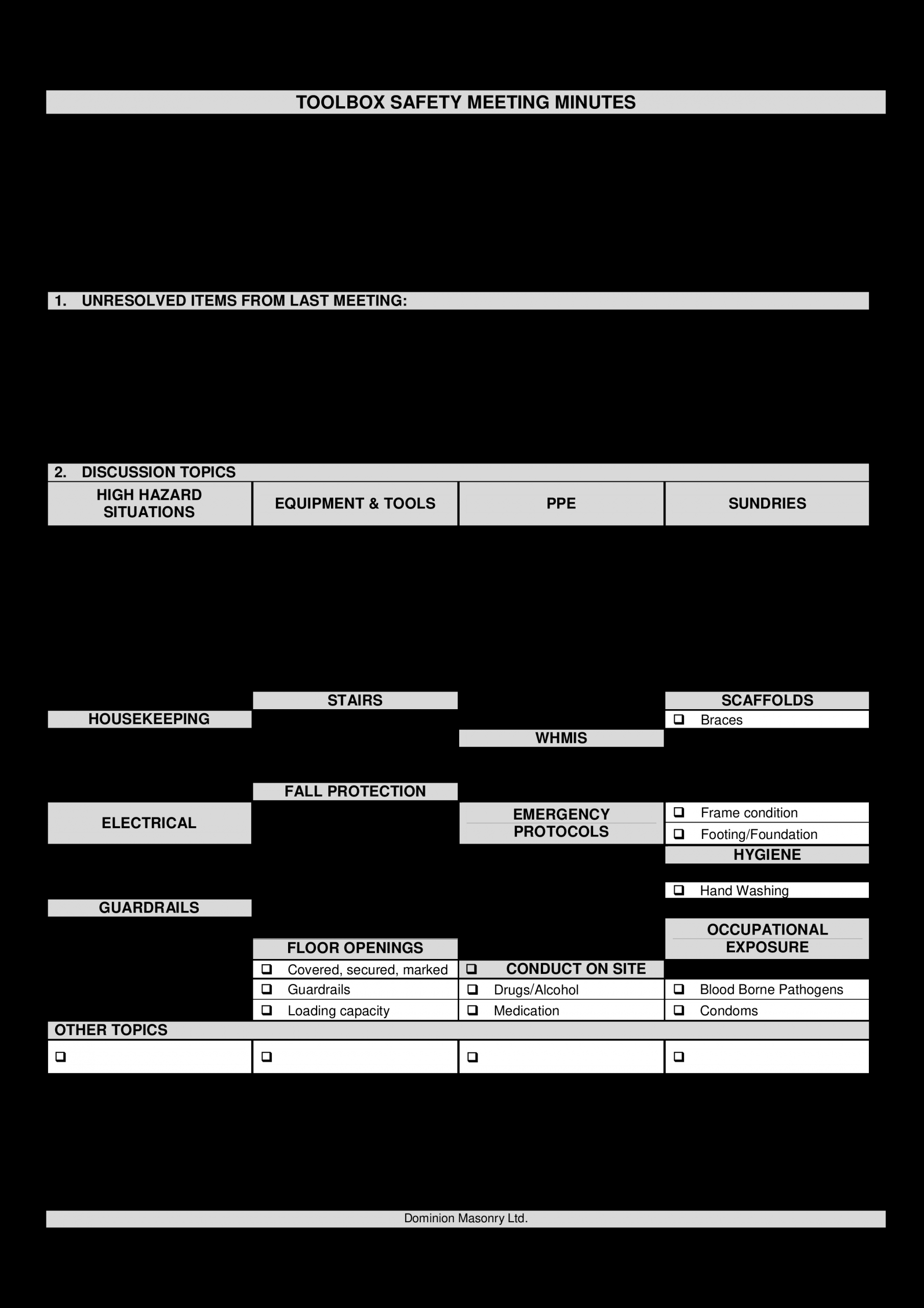 Toolbox Safety Meeting Minutes Templates At for proportions 2479 X 3508