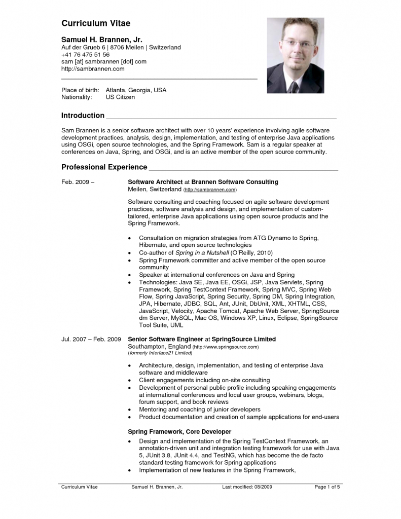 Top 10 Cv Resume Example Cv Resume Sample Architect throughout measurements 791 X 1024