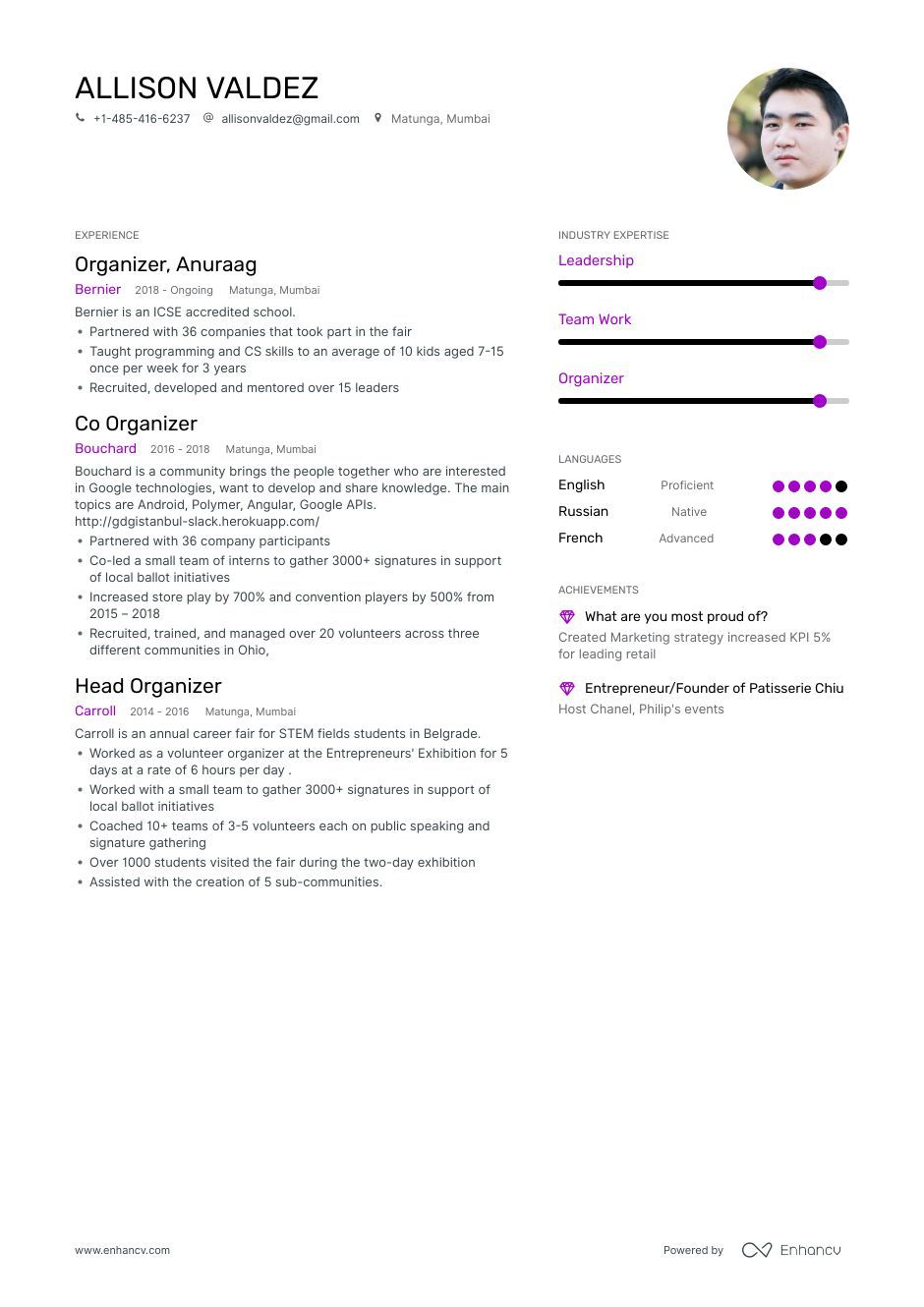 Top Organizer Resume Examples Samples For 2020 Resume intended for dimensions 940 X 1330