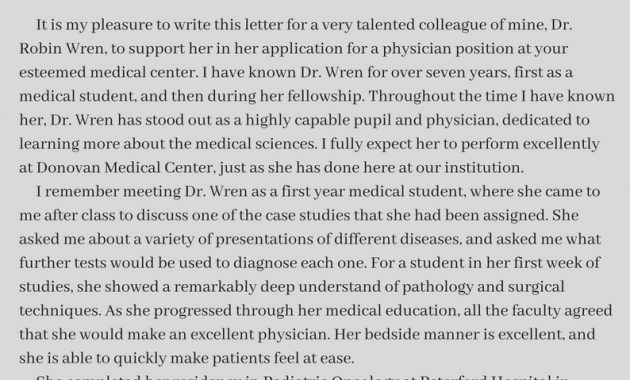 Top Quality Physician Letter Of Recommendation Examples for proportions 794 X 1123