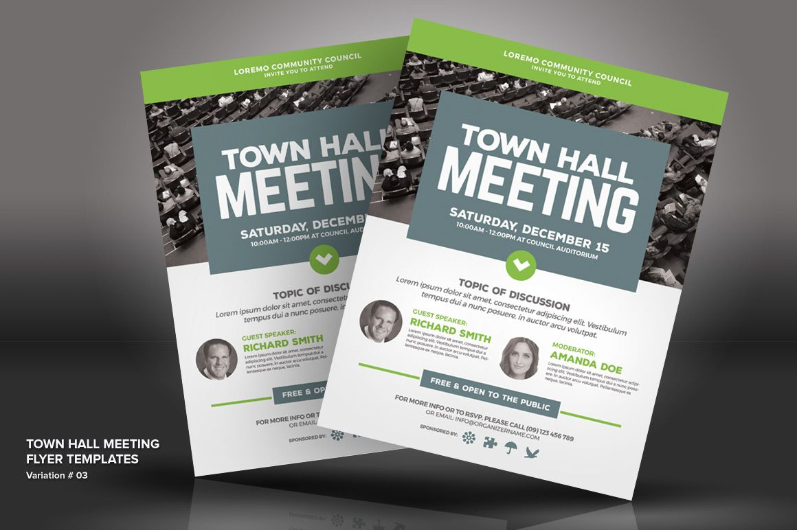 Town Hall Meeting Flyer Psd Template 66046 Town Hall intended for proportions 1160 X 772