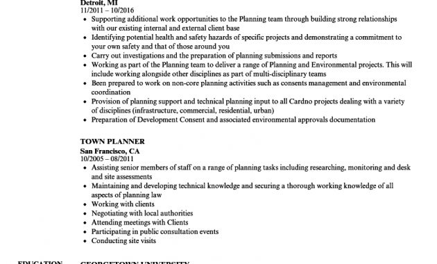 Town Planner Resume Samples Velvet Jobs intended for measurements 860 X 1240