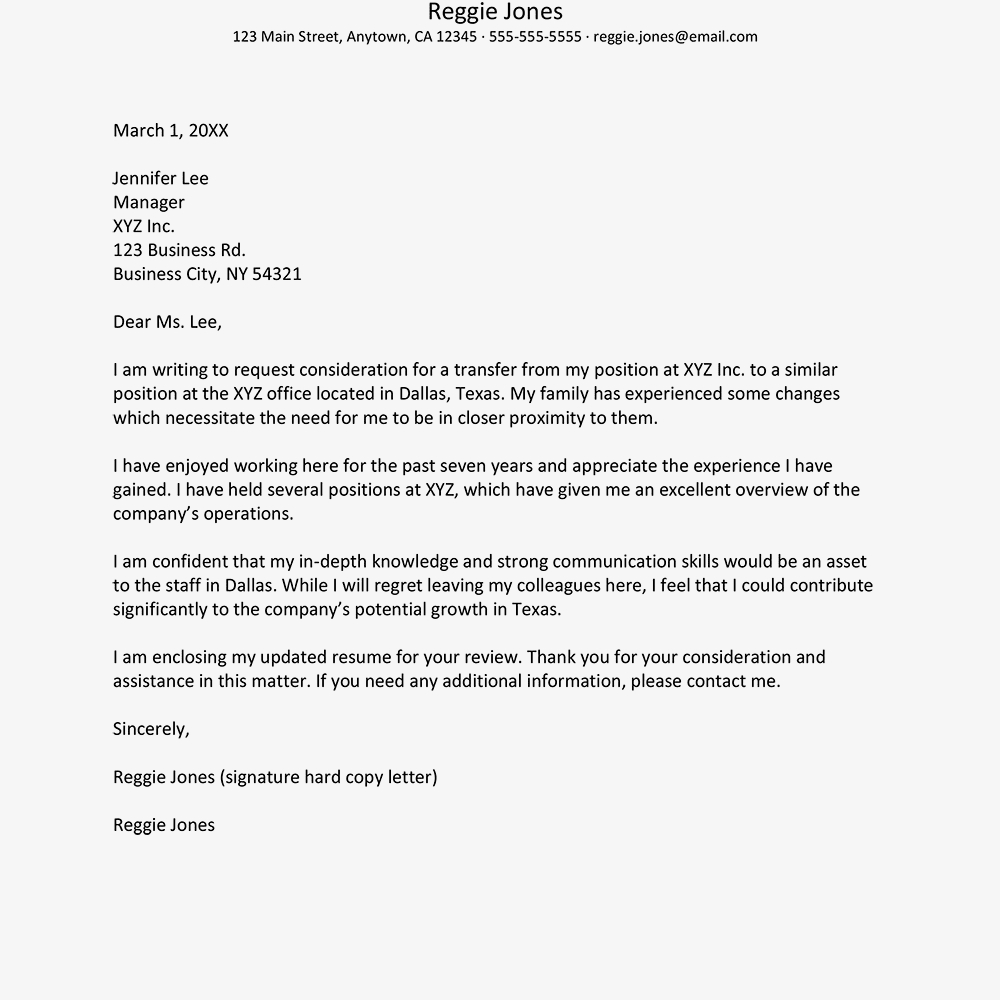 Transfer Letter To Employee From One Location To Another with regard to measurements 1000 X 1000