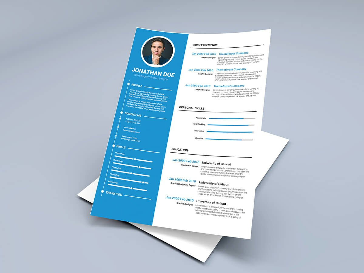 Two Column Resume 15 Templates To Download Free Included intended for proportions 1200 X 899