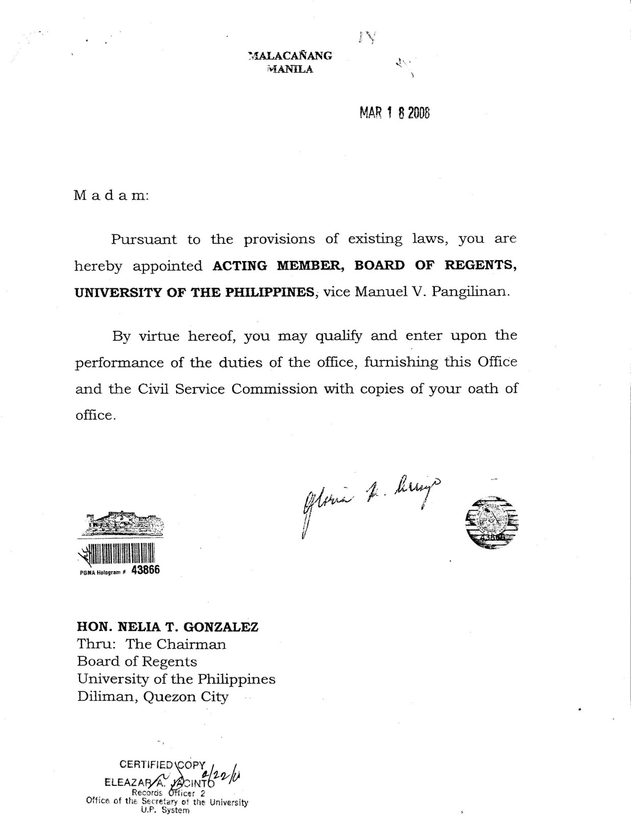 Two Open Letters To The Inquirer On The Up Board Of Regents in dimensions 1236 X 1600