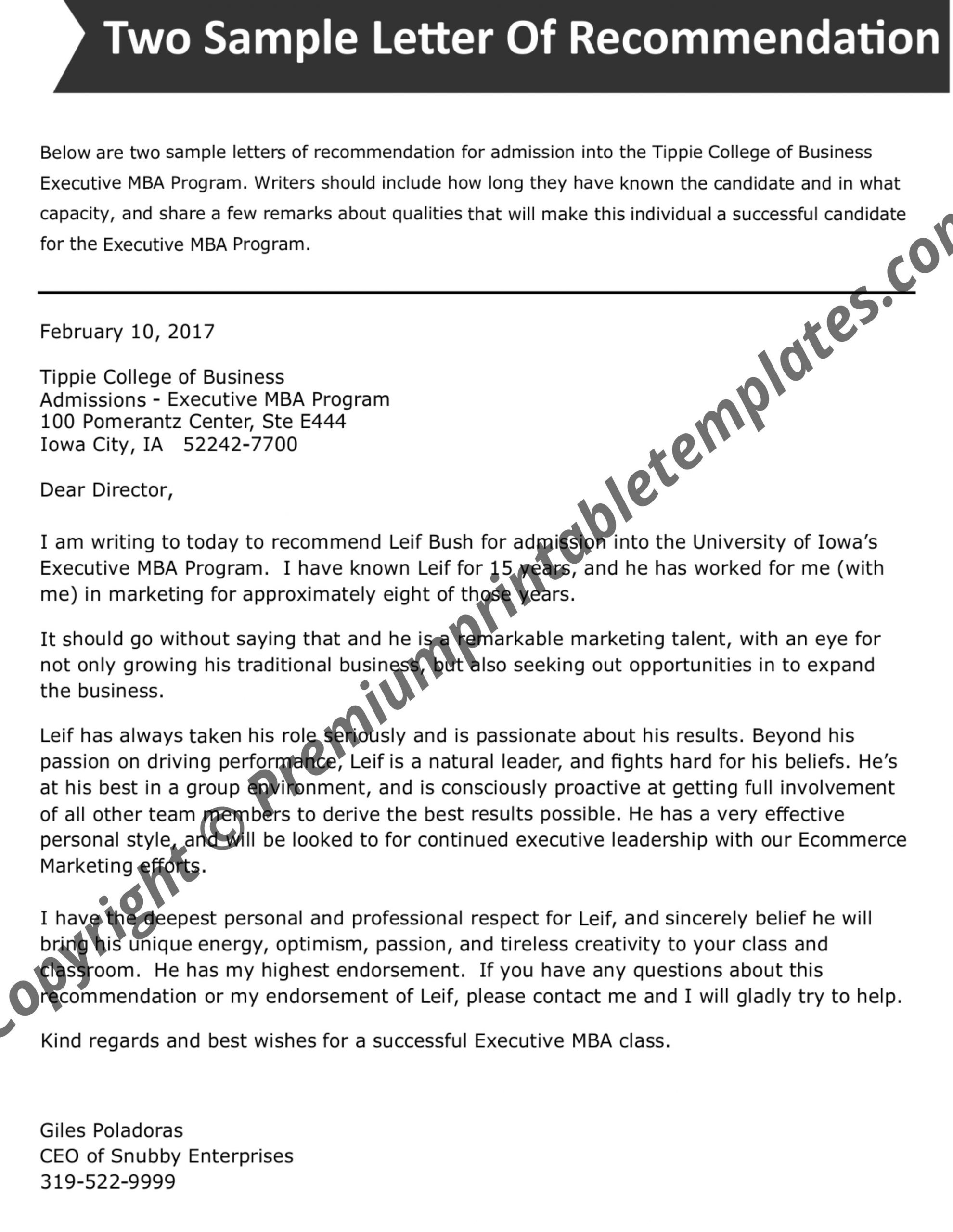 Two Sample Letter Of Recommendation Template intended for dimensions 1980 X 2560