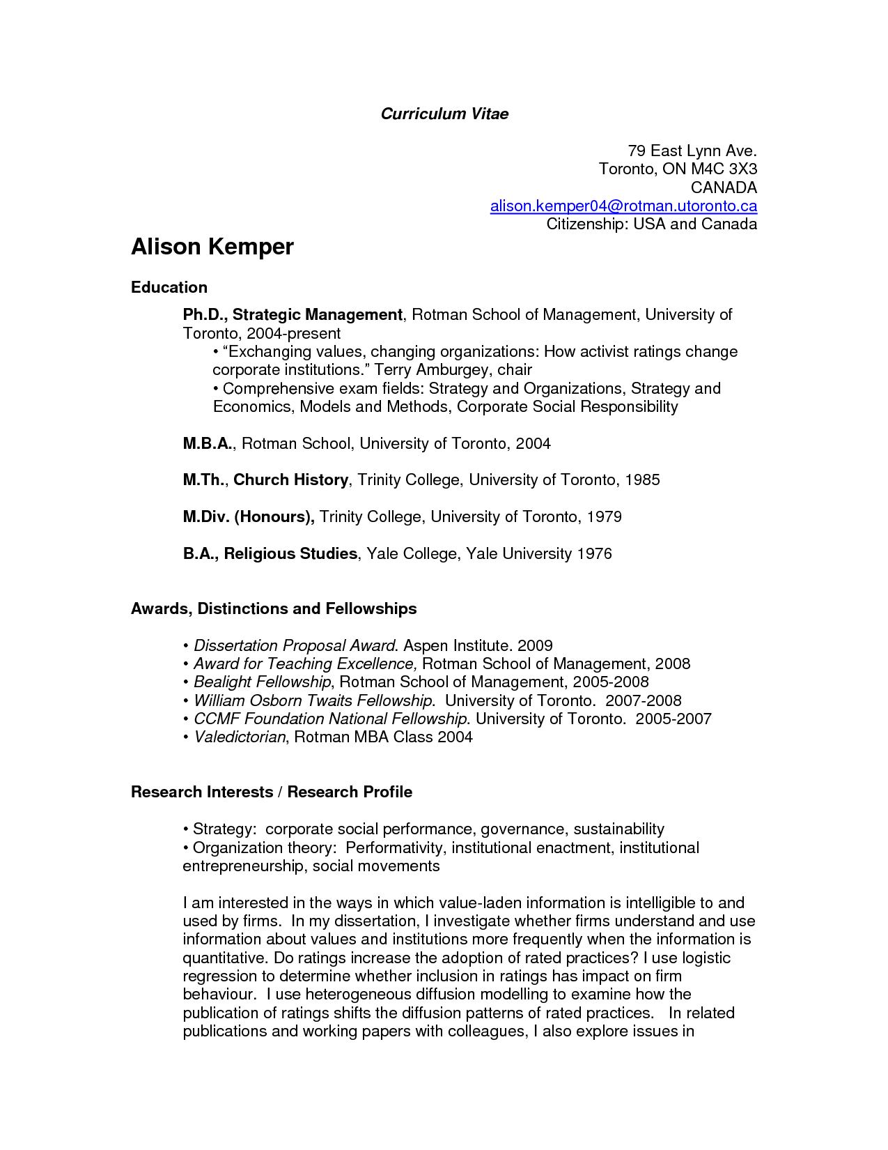 U Of T Resume Examples Resume Skills Resume Summary pertaining to measurements 1275 X 1650