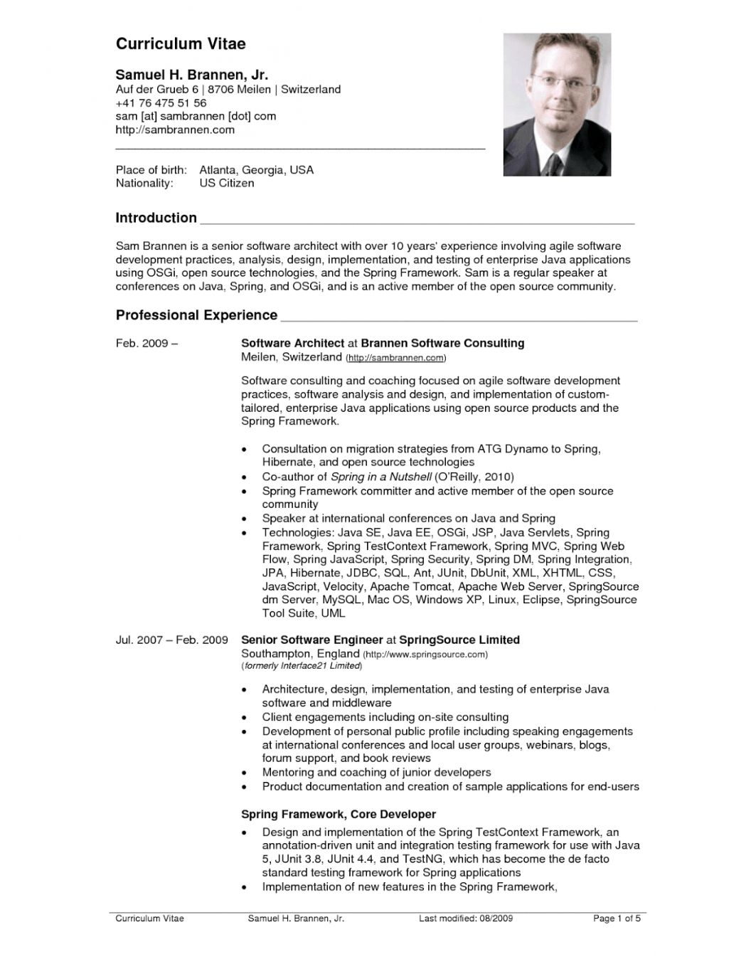 U S Resume Format Professional Cv Resume Sample Free with sizing 1063 X 1376