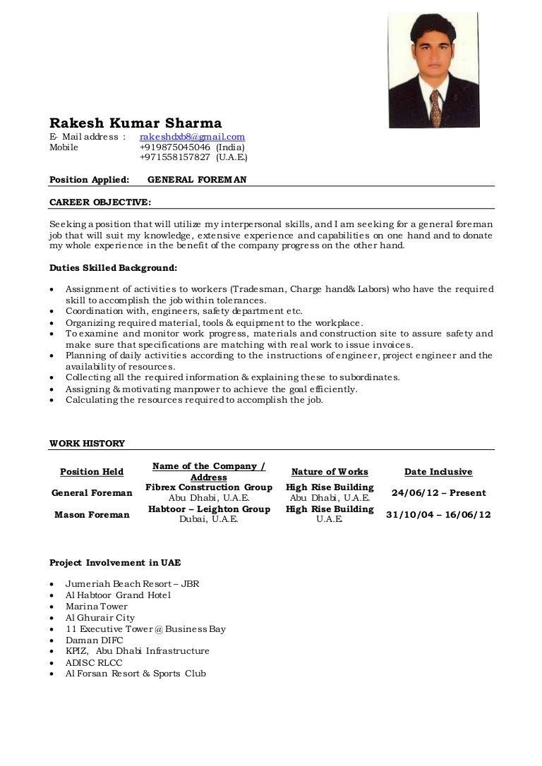 Uae Resume Examples Resume Format Resume Design Template throughout sizing 768 X 1086