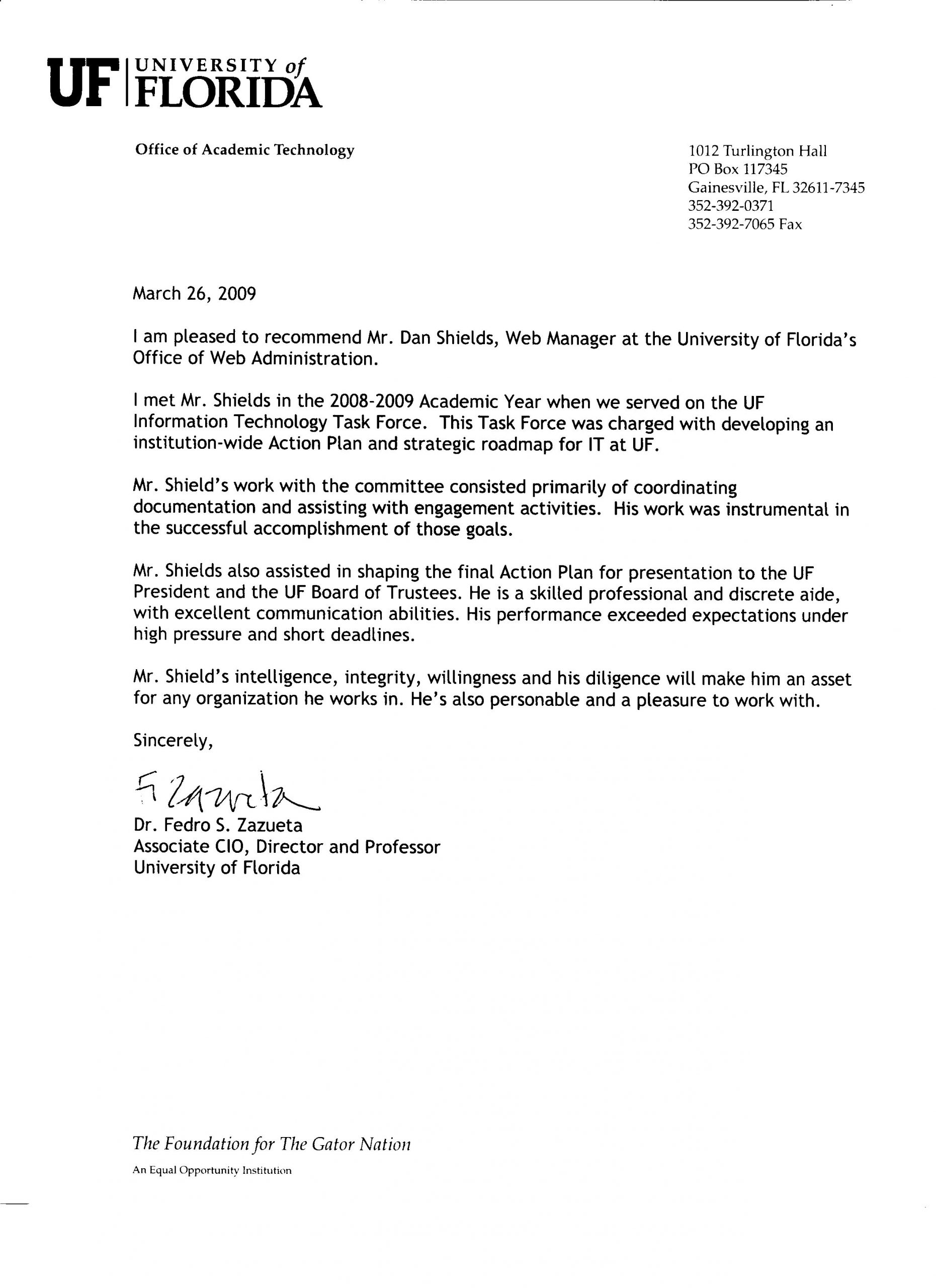 Uf Letter Of Recommendation Debandje within dimensions 2550 X 3507