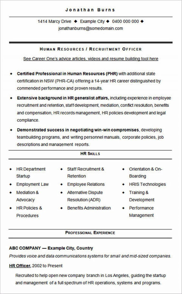 Ultimate Guide To Writing Your Human Resources Resume in sizing 768 X 1238