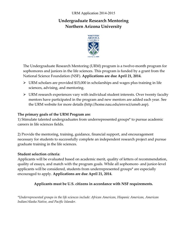 Undergraduate Research Mentoring Northern Arizona University with regard to proportions 791 X 1024