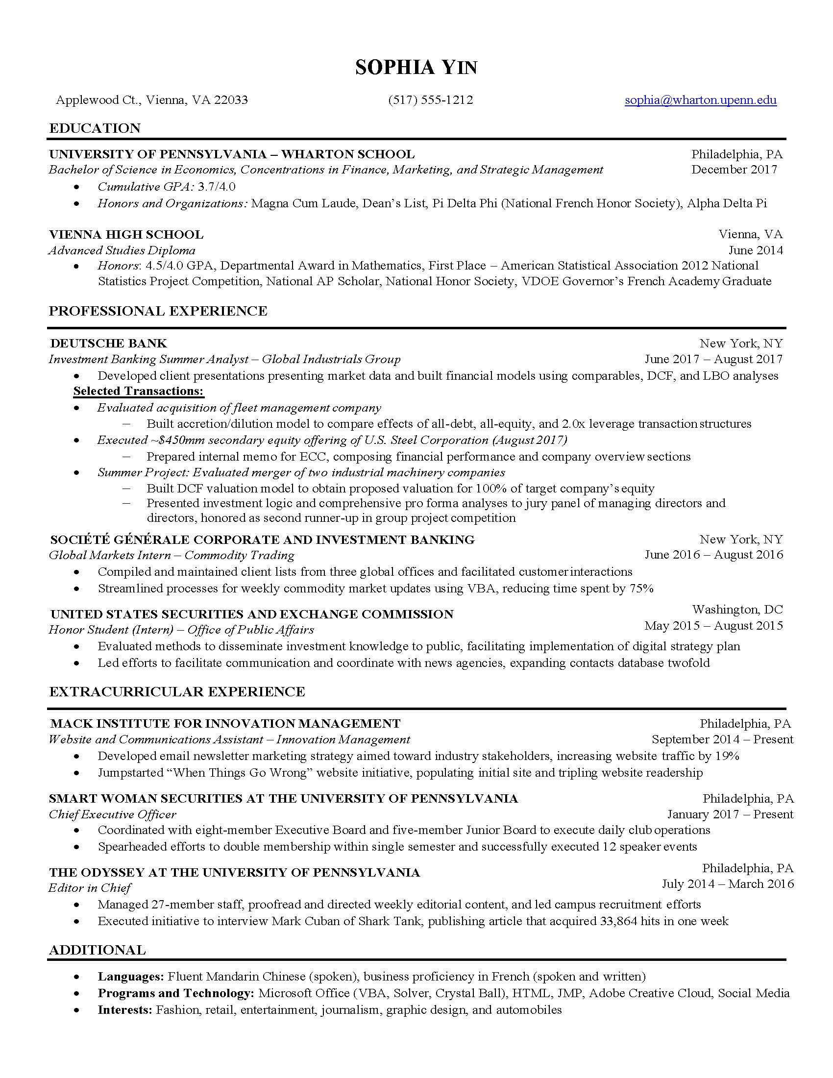 Undergraduates Student Resume Samples Career Services within sizing 1700 X 2200