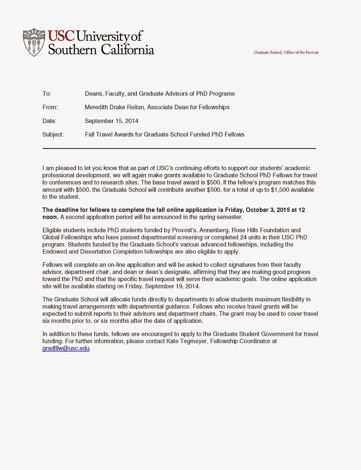 Letter Of Recommendation For Graduate School Template