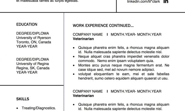 Veterinarian Resume Vet Grad Resume Template For Pages with regard to measurements 2550 X 3300