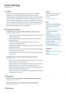 Volleyball Coach Resume Examples Writing Tips 2020 Free for dimensions 1440 X 2036