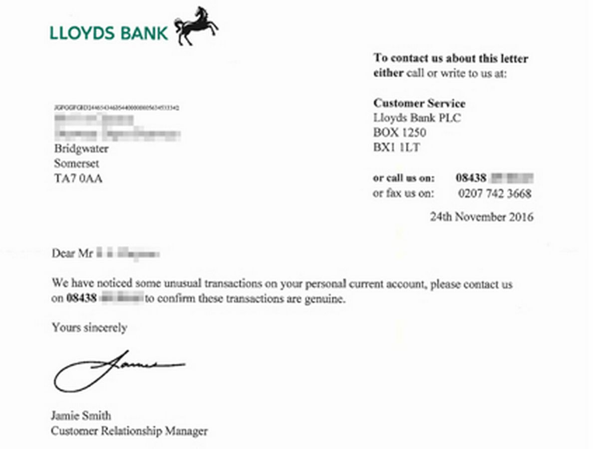 Warning Over New Unusual Transactions Banking Scam As with proportions 1200 X 900