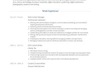 Web Content Manager Resume Samples And Templates Visualcv inside proportions 800 X 1128