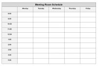 Weekly Meeting Room Schedule Template for sizing 1259 X 843