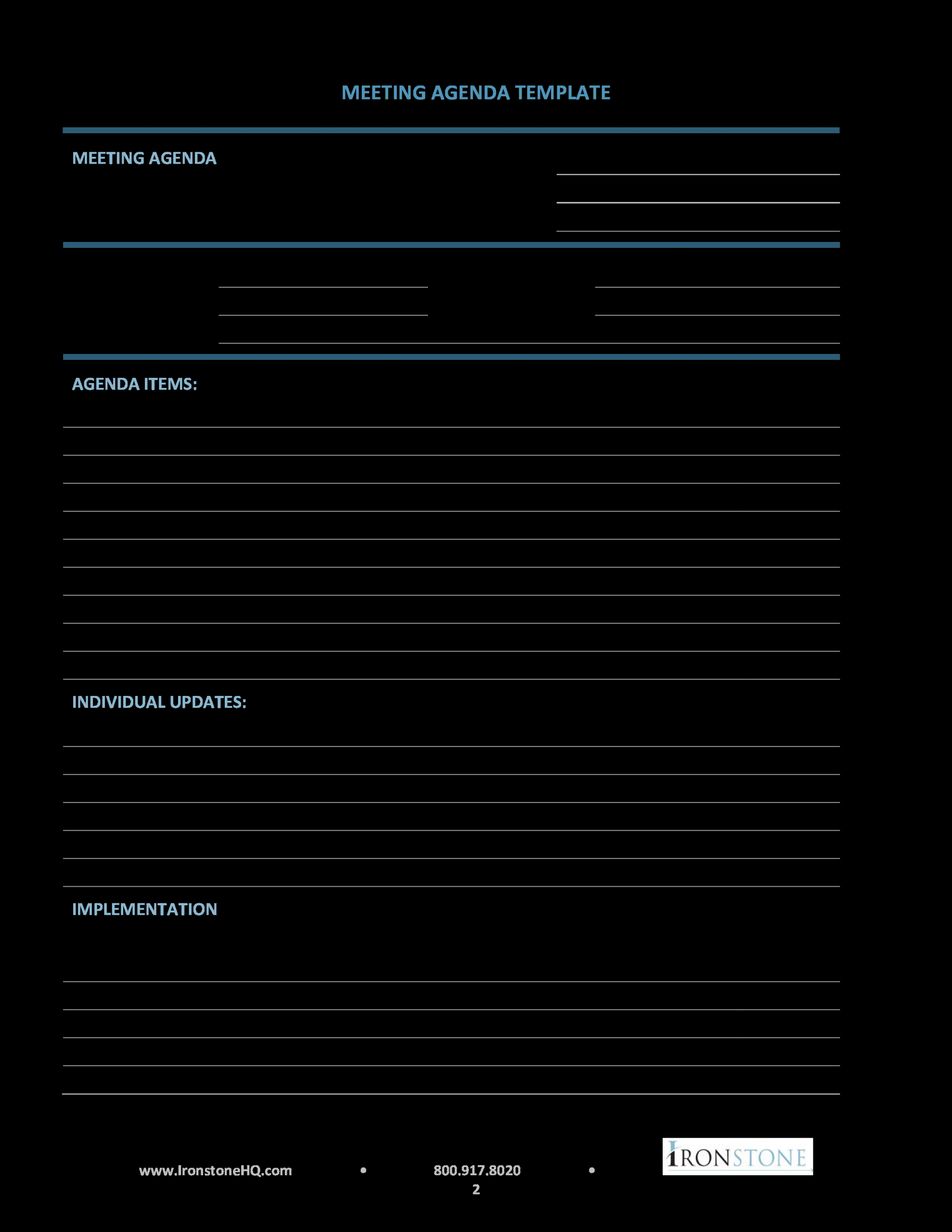 Weekly Team Meeting Templates At Allbusinesstemplates regarding sizing 2550 X 3300